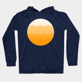 Orange Sunshine Zigzag Abstract Vector Circle Hoodie